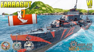 Farragut 7 Kills amp 112k Damage  World of Warships Gameplay 4k [upl. by Notyep297]