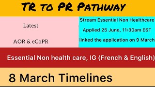 TR to PR Pathway Update  8 March Timelines  9 March Timelines  Latest AOR  Latest eCoPR [upl. by Zipnick]