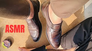 ASMR Shoe Polish  Relax and Enjoy Poor Boy Shoe Polish on My Foot asmrvideo [upl. by Verna297]