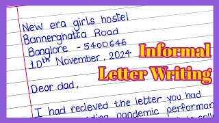 Informal letter writing in English How to write an informal letter in englishLetter for invitation [upl. by Lleznov]