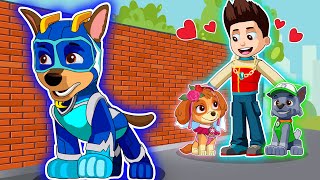 Paw Patrol The Mighty Movie  Chase Runs Away From Home  Sad Story But Happy Ending  Rainbow 3 [upl. by Nel]