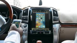 How To Mirror Link IPHONE with Land Cruiser Tesla Screen [upl. by Odinevneib49]