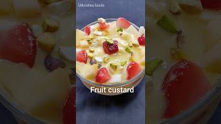 Easy dessertHow to make Fruit custard Fruit salad with custard shorts viral trending [upl. by Leinaj595]