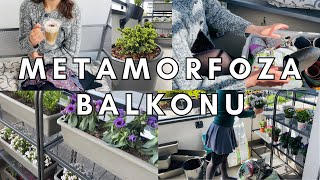 METAMORFOZA BALKONU W BLOKU  Kwiaty z OBI meble z IKEA [upl. by Alin]