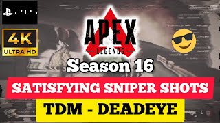 TDM  DEADEYE gameplay 4k 60FPS Kraber amp Sentinel  Apex Legend Season 16 [upl. by Leid900]