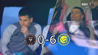 Ronaldo amp Messi ALL Reactions Al Nassr 60 Inter Miami 2024 [upl. by Sueahccaz]