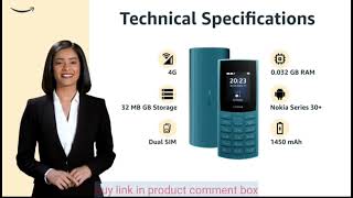 Nokia 106 4G Keypad Phone with 4G Builtin UPI Payments App LongLasting Battery [upl. by Seaton]