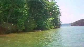 Rope swing on Blue Ridge Lake [upl. by Ytineres]