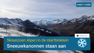 Sneeuwkanonnen draaien op volle toeren  Skiseizoen staat in de startblokken sneeuw wintersport [upl. by Enitram34]