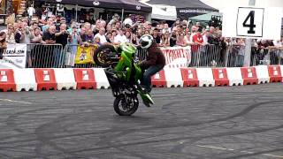 Ace Cafe Streetfighter and Stunt Festival at Wembley  Standing Wheelie [upl. by Noteek]