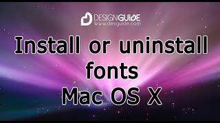 Install or uninstall fonts Mac OS X [upl. by Fesoy]