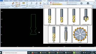 Ders100 AlphaCAM 3B3D Bıçak Kesici Oluşturma Takım Tanımlama Define Tool Select Tool Type [upl. by Ponce47]