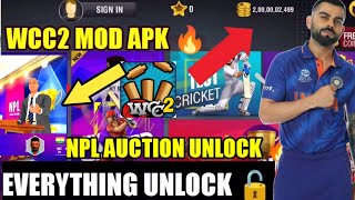 WCC2 MOD APK VERSION 33 😱  NPL AUCTION UNLOCK IN WCC2 😍  WCC2 EVERYTHING UNLOCK 😱  wcc2 wcc3 [upl. by Yrehc]