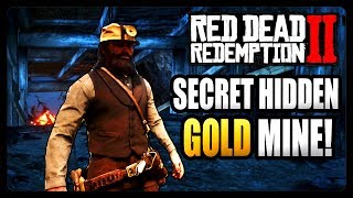 SECRET HIDDEN GOLD MINE LOCATION Red Dead Redemption 2 GOLD NUGGET amp GOLD MINING HELMET [upl. by Eerolam]