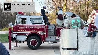 Centreville amp Brent VFD Receive Ladder Truck From Brierfield [upl. by Beitch597]