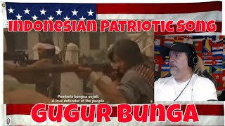 Gugur Bunga  Indonesian Patriotic Song  With Lyrics  REACTION [upl. by Taub]