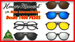 LENTES quotCLIP ONquot MARCA quotHONOR MOMENTquot CON 5 MICAS POLARIZADAS INTERCAMBIABLES ¡A PARTIR DE 1400 [upl. by Regdor]