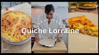 Classic Quiche Lorraine l Homemade Quiche l Arubakes [upl. by Ielarol386]