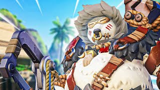 USING THE NEW quotPOLAR BEAR ROADHOGquot SKIN  Overwatch 2 [upl. by Idnyl]