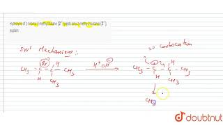 Hydrolysis of 2bromo3methyl butane 2 yields only 2methy2butanol 3 [upl. by Xer]