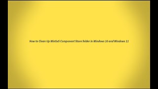 How to Clean Up WinSxS Component Store folder in Windows 10 and Windows 11 [upl. by Ilwain]