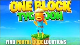 ONEBLOCK TYCOON MAP FORTNITE CREATIVE  FIND HIDDEN CODE SECRET PORTAL [upl. by Ahsetal]