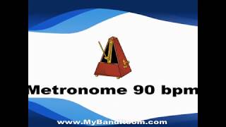 Metronome 90 bpm  5 minutes  Just a click [upl. by Dana]