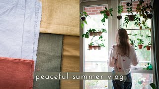 Slow Summer Day  Baking amp Gardening  Planning a Quilt  Slow Living Vlog [upl. by Notak]