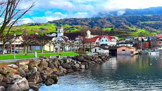 Small Charming Beautiful Village  Küssnacht am Rigi Switzerland  4K 60pfs Walking Tour [upl. by Dlanger]