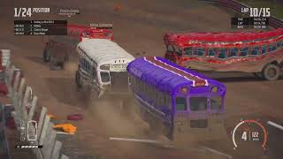 Wreckfest PS5 100 Bus Carnage at Rockfield Roughspot 15 Laps [upl. by Nap274]