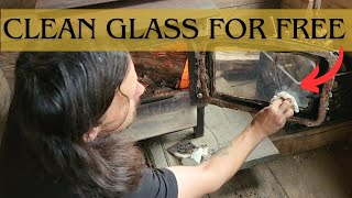 Clean Your Woodstove Glass Without Spending A Dime [upl. by Aeriell]