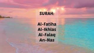 Surah AlFatiha AlIkhlas AlFalaq AnNas [upl. by Reilly849]