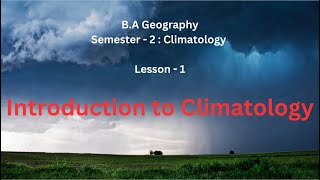 1 Introduction to Climatology [upl. by Karoly]