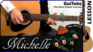 How to play MICHELLE 👧  The Beatles  GUITAR Lesson 🎸  GuiTabs N°061 A [upl. by Tessie193]