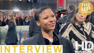 Myhala interview on Leave the World Behind at London premiere [upl. by Yeroc793]