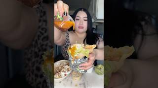 Chipotle Burrito Mukbang 😍 foodies chipotle chipotlebowl burrito mukbang eatingshow [upl. by Donnenfeld]