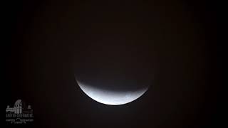 Partial Lunar Eclipse  One Minute Time Lapse  Griffith Observatory  November 1819 2021 [upl. by Loats]