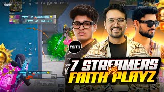 Faith Against 🔥 7 Streamers  1v3 GodL   Conqueror Lobby Solo Vs Squad [upl. by Ametaf]