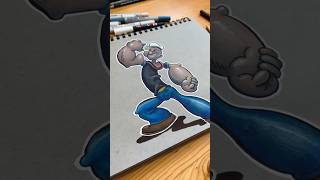 How to Draw POPEYE  Cartoon Characters Drawing [upl. by Mikiso943]