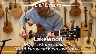 Lakewood M44 Custom Granadillo AAAA European Bearclaw Spruce played by Emil Ernebro  Demo [upl. by Diaz135]