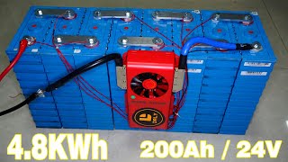 48KWh 200Ah24V battery LiFePO4 system with BMS 200A [upl. by Yvehc]