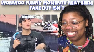 WONWOO FUNNY MOMENTS THAT SEEM FAKE BUT ISN’T Reaction …this man is fine it makes me sad [upl. by Wolff]