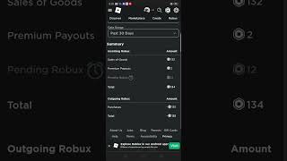 how to see transaction in Roblox mobile [upl. by Tory]