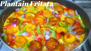 The Best Egg and Plantain Fritata without oven  Plantain and Egg Pizza  Plantain Recipe [upl. by Iline]