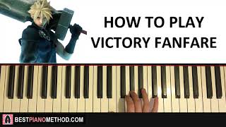 HOW TO PLAY  Final Fantasy VII  Victory Fanfare Piano Tutorial Lesson [upl. by Ltney]