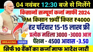 kisan karj mafi 2024  kcc loan mafi  pm kisan 19th kist Installment date 2024  pm kisan 19 kist [upl. by Anrym865]