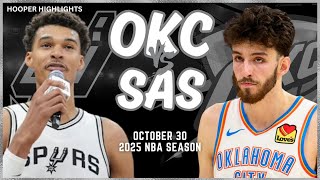 Oklahoma City Thunder vs San Antonio Spurs Full Game Highlights  Oct 30  2025 NBA Season [upl. by Nahtannhoj133]