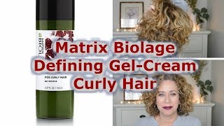 Matrix Biolage Defining GelCream Curly Hair REVIEW [upl. by Nylhsa102]