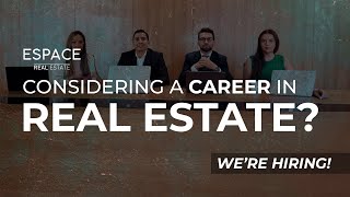 We are Hiring  Take your career to the next level with Espace Real Estate [upl. by Sonitnatsnoc]