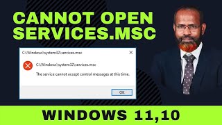 How To Fix Services Not Opening or Responding Windows 1110  Cannot Open Servicesmsc [upl. by Veriee]